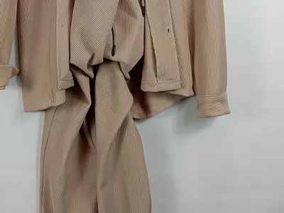 Frilivin Herren Lounge Set Anzug Beige L Rippstrick Freizeit Hose