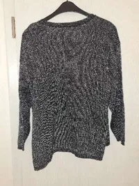 Barisal Damen Strickjacke Gr. 48 Grau Meliert Glitzer Elegant 2