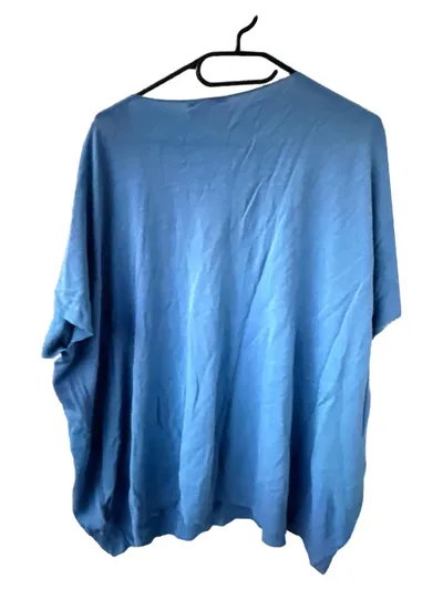 Monday Afternoon Damen Pullover Kurzarm Viskose Blau Gr. 44/XXL