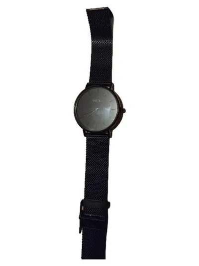BURKER Herren Armbanduhr Edelstahl Schwarz Mesh Minimalistisch Alltag 23cm