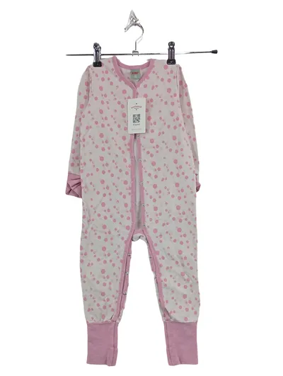 Kanz Schlafanzug Baby Mädchen Einteiler Gr. 86 Rosa Punkte Baumwolle Strampler