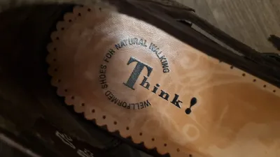 Think! Damen Ballerinas Leder Braun Gr. 37 Mary Jane Komfort