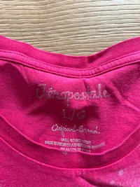 Aéropostale Damen T-Shirt Kurzarm Pink Schriftzug Casual Gr. L 40 4