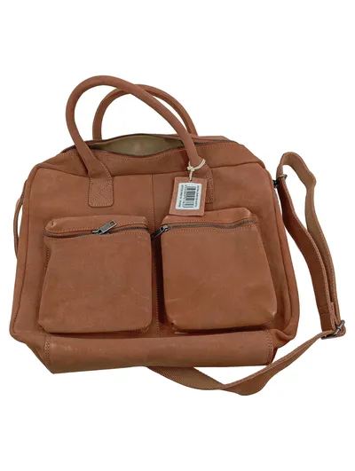 Urban Forest Damen Umhängetasche Wildleder Braun Groß 44x40cm Casual