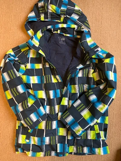 NAME IT Kinder Outdoorjacke Jungen Kariert Kapuze Reißverschluss Gr. 152