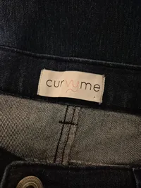 Curvy Me Damen Jeans Regular Fit Gr. 44 Nietenbesatz Blau 2