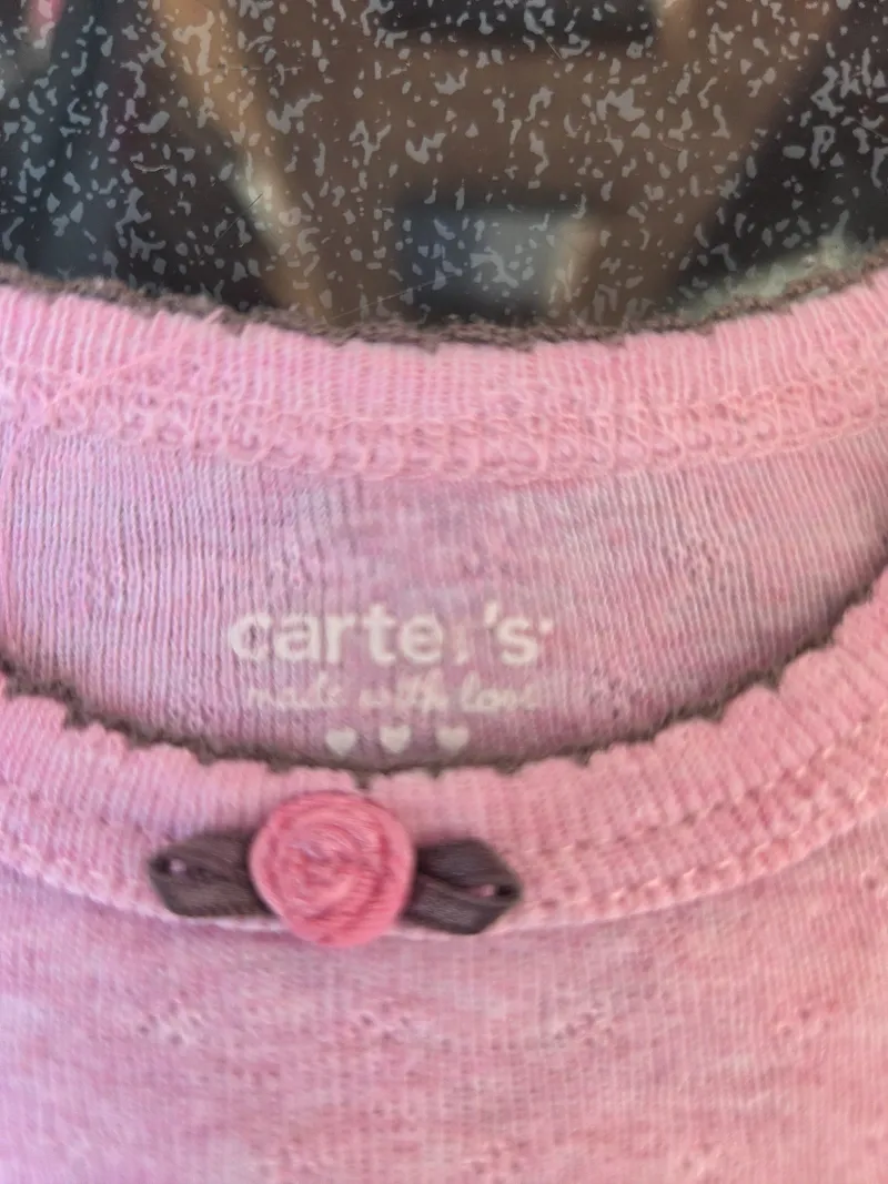Carter's Baby Mädchen Langarm Body Gr. 62 Rosa Baumwolle 3