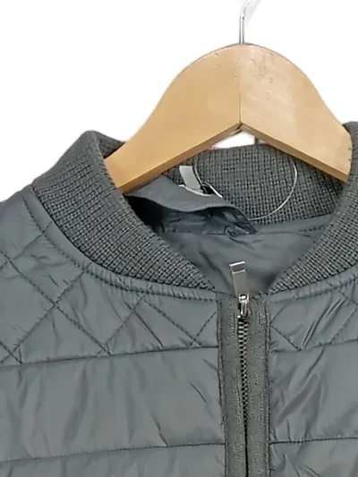 HUCKE Berlin Damen Steppjacke Gr. 38/M Grau Strick-Ärmel Casual