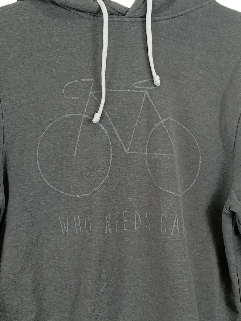 ARMEDANGELS Kapuzenpullover Herren M Grün Fahrrad Motiv WHO NEEDS CARS 5