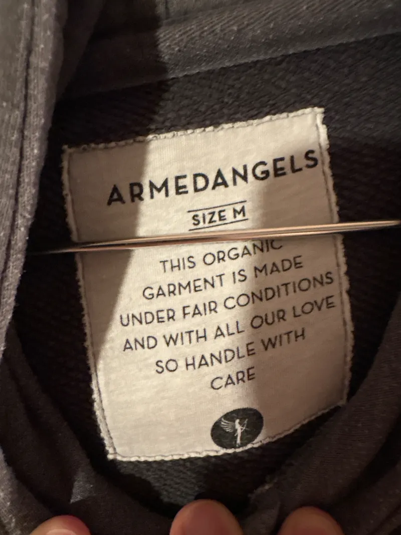 ARMEDANGELS Kapuzenpullover Herren M Grün Fahrrad Motiv WHO NEEDS CARS 6
