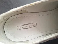 5th Avenue Damen Slipper Mokassins Fransen Schleife Silber Gr. 40 7
