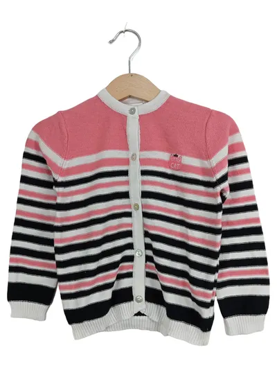Schiesser Strickjacke Kinder Mädchen Gr. 92 Gestreift Baumwolle Langarm