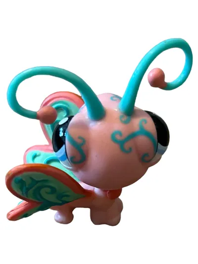 Hasbro Littlest Pet Shop Schmetterling Figur Pink Kinder 3cm