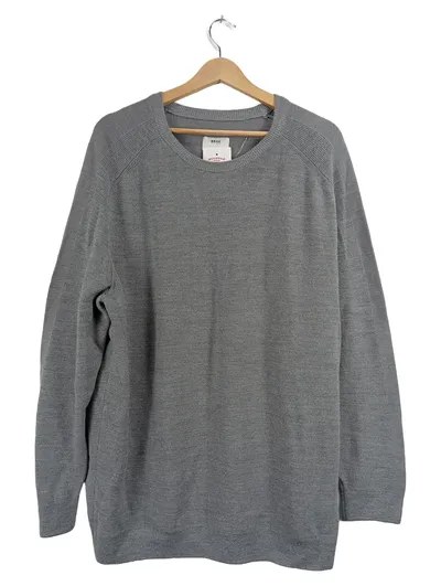BRAX Strickpullover Herren Gr. 3XL Grau Baumwolle Wolle Rundhals