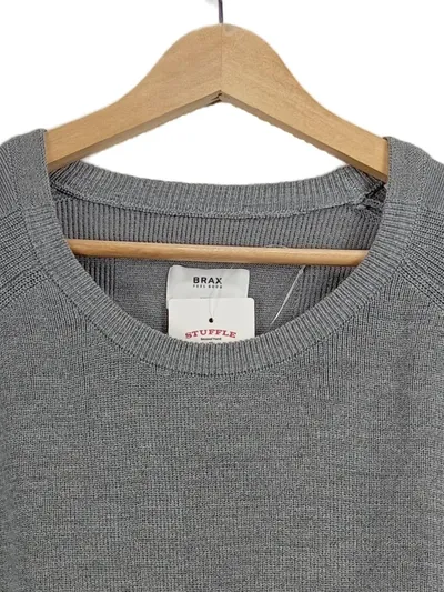 BRAX Strickpullover Herren Gr. 3XL Grau Baumwolle Wolle Rundhals