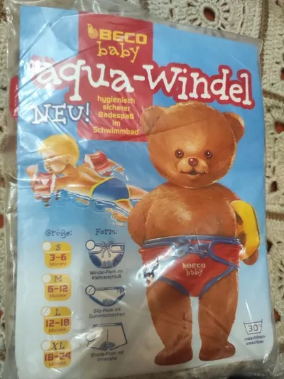 BECO Baby Aqua-Windel Schwimmwindel Gr. 86 12-18 Monate Rot NEU