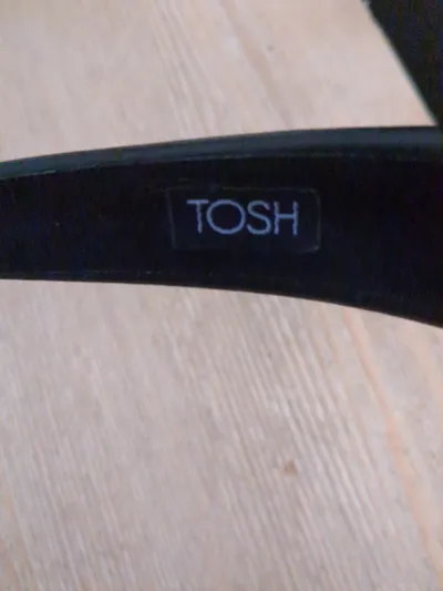 TOSH Haarreif Schwarz Leder-Optik Stirnband Damen Klassisch Uni