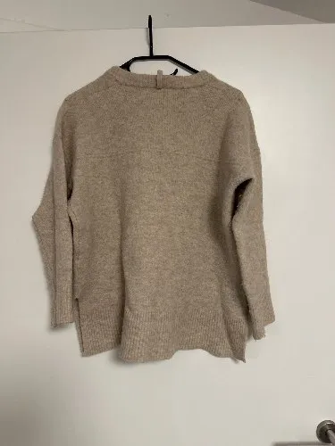 OUI Damen Pullover Strick Rippstrick Beige Gr. 34/XS Casual Herbst/Winter