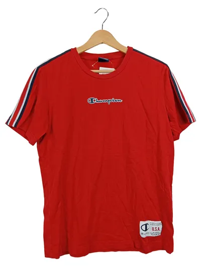 Champion Herren T-Shirt Rot Größe S Sportlich Baumwolle