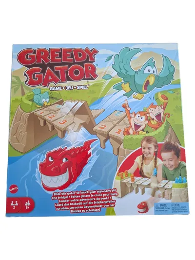 Mattel Greedy Gator Brettspiel Kinderspiel Krokodil Affen Spiel NEU
