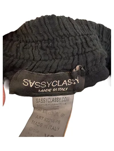 SASSYCLASSY Musselin Shorts Damen Schwarz Baumwolle XS 32