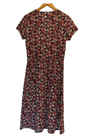 Seasalt Cornwall Damen Freizeitkleid Blattmuster Gr. 40 Casual Mehrfarbig