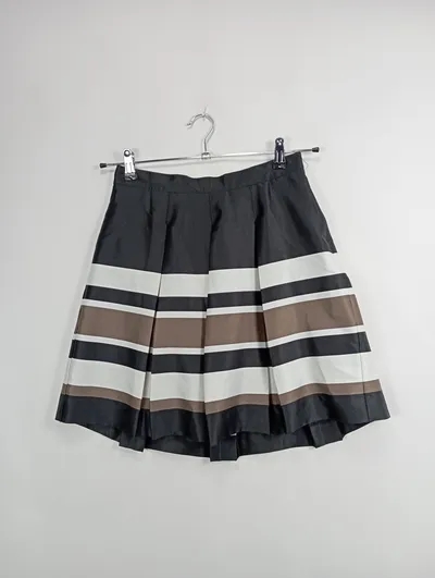 BONPRIX COLLECTION Damen Faltenrock Gr. 36 S Gestreift Mehrfarbig Modern