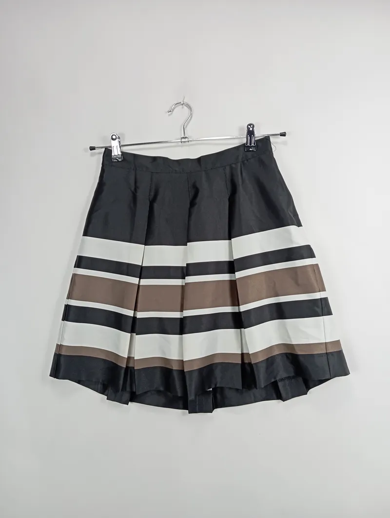 BONPRIX COLLECTION Damen Faltenrock Gr. 36 S Gestreift Mehrfarbig Modern 2