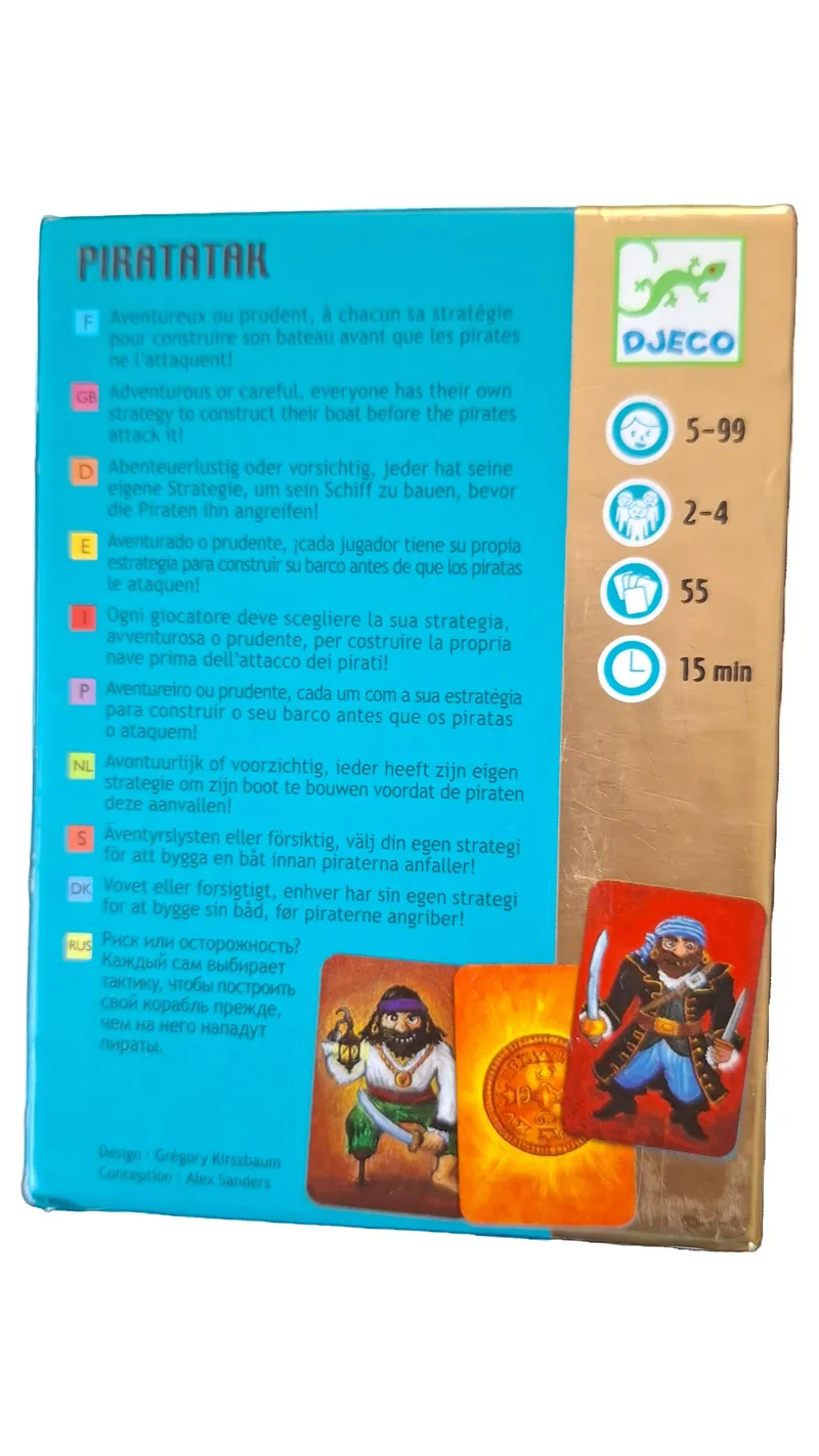 Djeco PIRATATAK Strategiespiel Abenteuer Piraten Brettspiel 5-99 Jahre 2-4 2