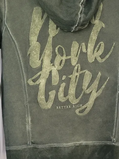 Better Rich Damen Kapuzenpullover Hoodie New York City Oliv Gr. L