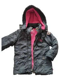 Babyface Mädchen Leichte Jacke Kinder Gr. 104 Grau Casual Kapuze Herbst Winter 2