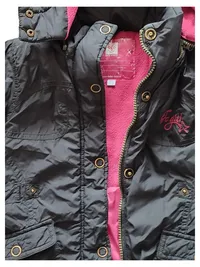 Babyface Mädchen Leichte Jacke Kinder Gr. 104 Grau Casual Kapuze Herbst Winter 5