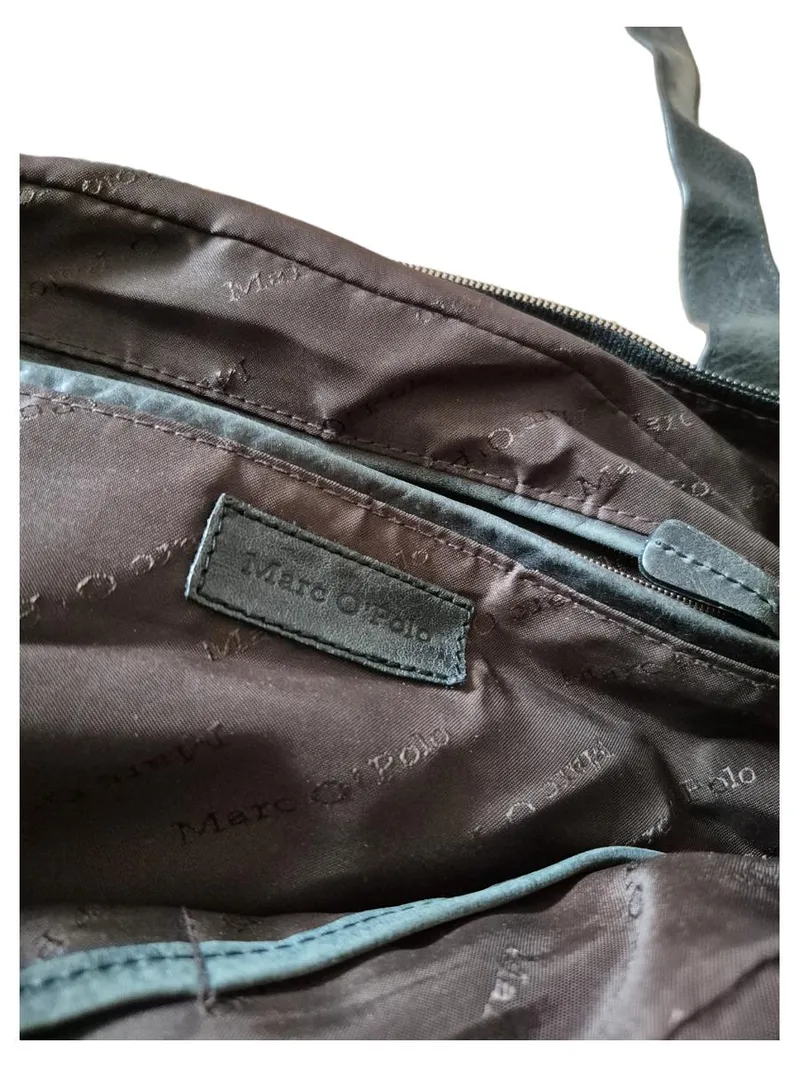 Marc O'Polo Damen Reisetasche Duffle Bag Leder Grün Schultertasche 4