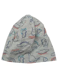 Fagottino Mütze Kinder Jungen Dinosaurier Grau Gr. 12-18 Monate 1