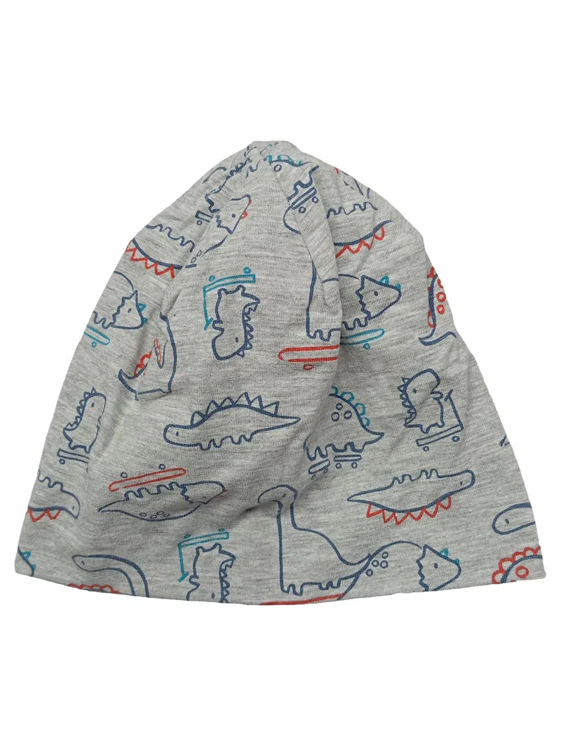 Fagottino Mütze Kinder Jungen Dinosaurier Grau Gr. 12-18 Monate 1