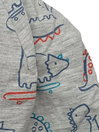Fagottino Mütze Kinder Jungen Dinosaurier Grau Gr. 12-18 Monate