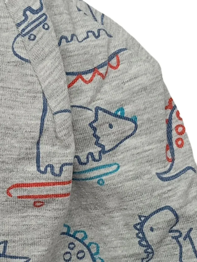 Fagottino Mütze Kinder Jungen Dinosaurier Grau Gr. 12-18 Monate 2
