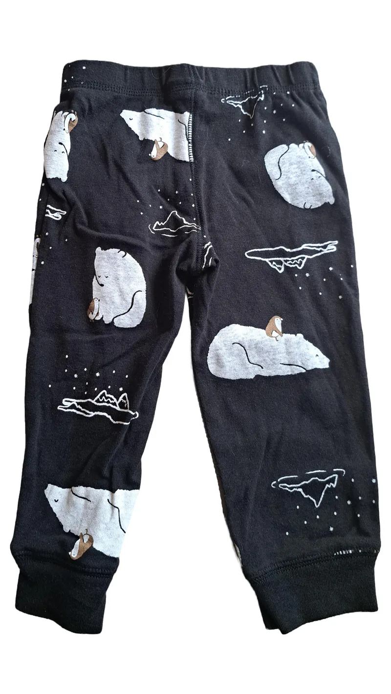 CARTER'S Kinder Jogginghose Eisbärenmuster Schwarz Gr. 18 Monate/86 Casual 6