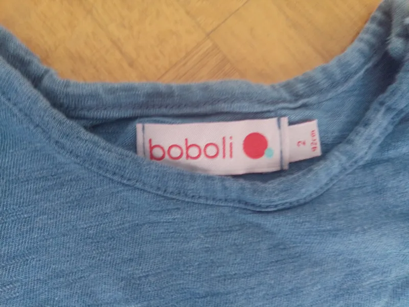 Boboli I'm so cute Puppenkleidung Rüschen Stickerei Spitze Blau Gr. 92 2