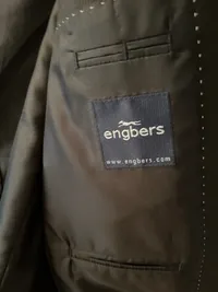 Engbers Herren Sakko Gr. 48 Grau Nadelstreifen Business Anzugjacke 6
