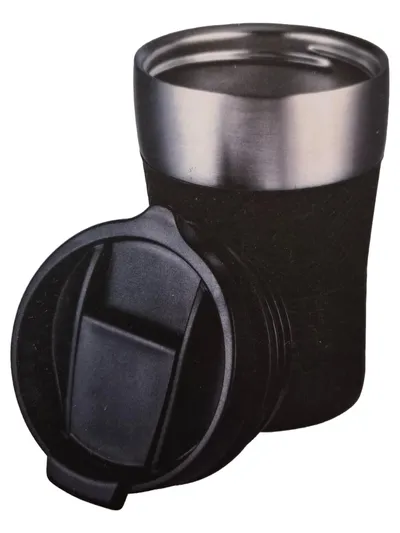 REFLECTS Thermobecher Edelstahl 300ml Schwarz Praktisch Reisebecher