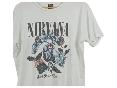 Nirvana Damen T-Shirt "Heart-Shaped Box" Gr. 40/L Baumwolle Retro
