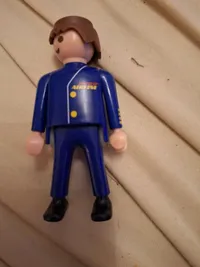 Playmobil Figur Pilot Pacific Airline Blau Uniform Flugzeug Kapitän 2