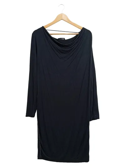 FALKE Damen Festliches Kleid Schwarz Langarm Gr. 40/L Elegant Viskose