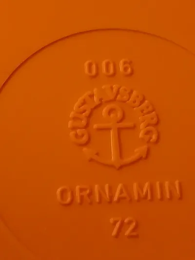ORNAMIN Gustavsberg 72 Unterteller Kunststoff Orange 24 cm Anker