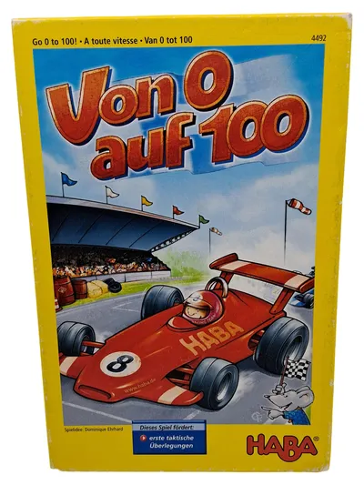 HABA Von 0 auf 100 Brettspiel Rennspiel Kinder Strategiespiel ab 6