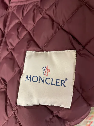Moncler Herren Steppjacke Gr. L Grau Wolle Polyamid Quilted Jacke