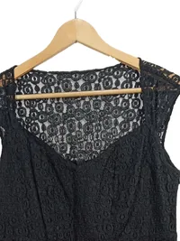 Axara Damen Festliches Kleid Gr. 42 Schwarz Elegant Spitze Party Abend 4