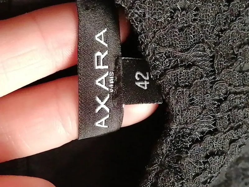 Axara Damen Festliches Kleid Gr. 42 Schwarz Elegant Spitze Party Abend 5