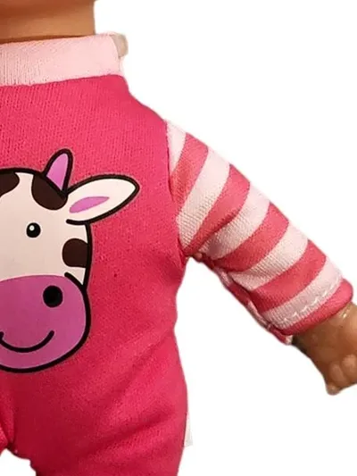 VEDES Strampler Kuh Babypuppe Natur Charmant Rosa 20 cm